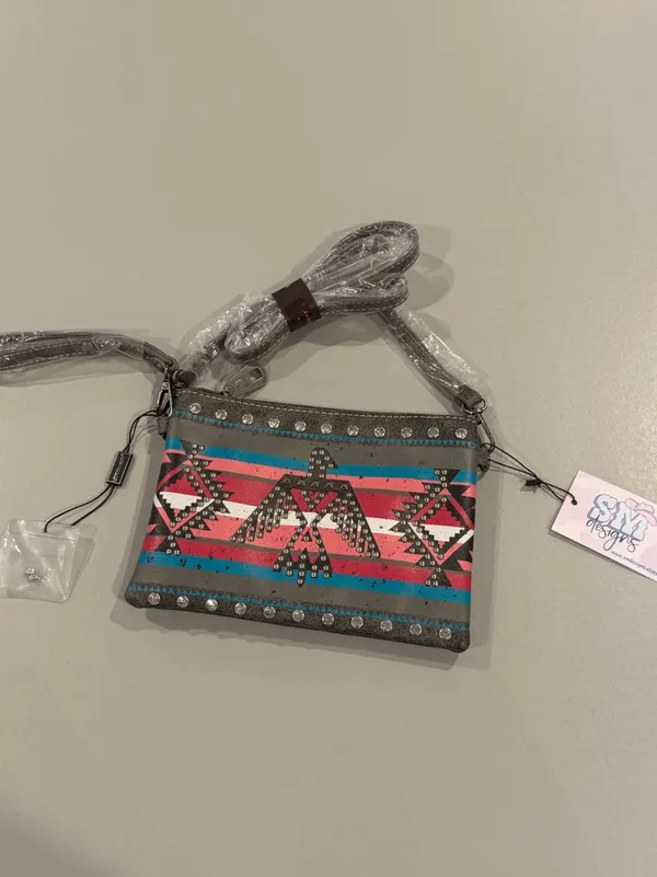 Montana West Aztec Collection Crossbody Clutch - Image 3