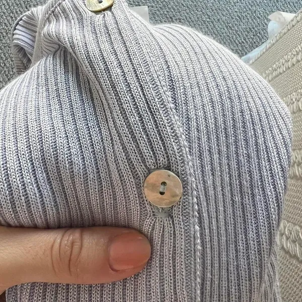 Pierre Cardin Baby Blue Rib Knit Nwt Cardigan - Image 8