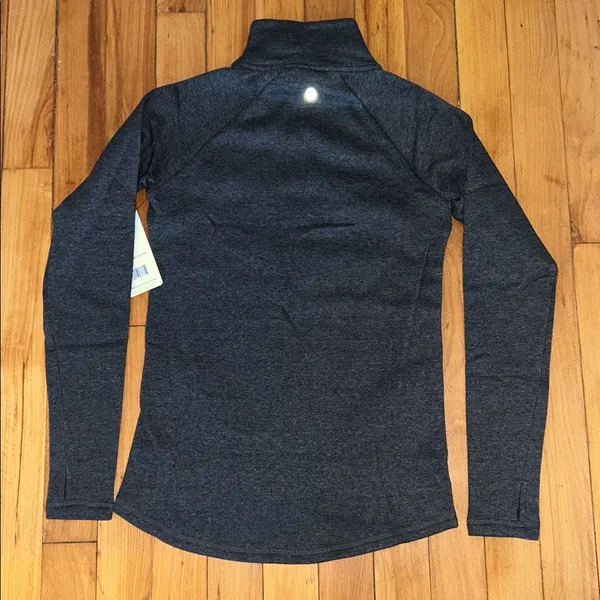 NWT Gray RBX Prime Ready To Roll Fleece Zip Mock Neck Pullover - Image 2