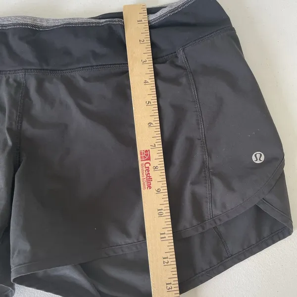 Lululemon Low Rise Athletic Shorts Athleisure Performance Black Women's Size 12 - Image 10