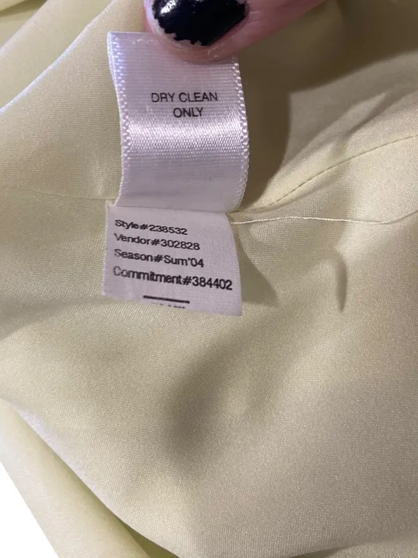 Banana Republic Y2K Satin Midi Dress Lime Size 4 Minimalist Special Occasion - Image 5