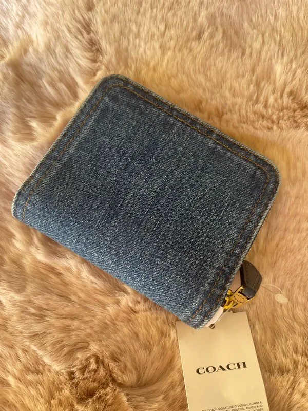 NWT Coach Essential Billfold Denim Wallet CAU96 Deep Blue - Image 2