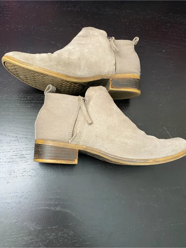 Toms Women's Suede Ankle Booties in Taupe - Image 4