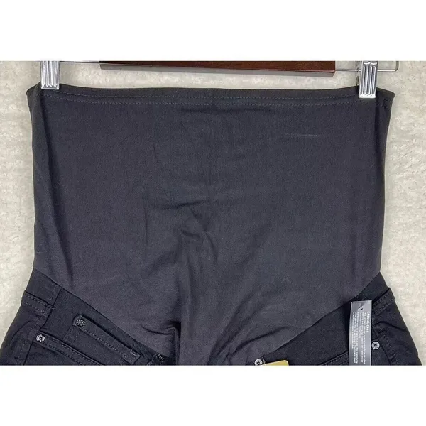 Signature Levis Maternity Jeans Medium Black Denim Skinny Stretch - Image 2
