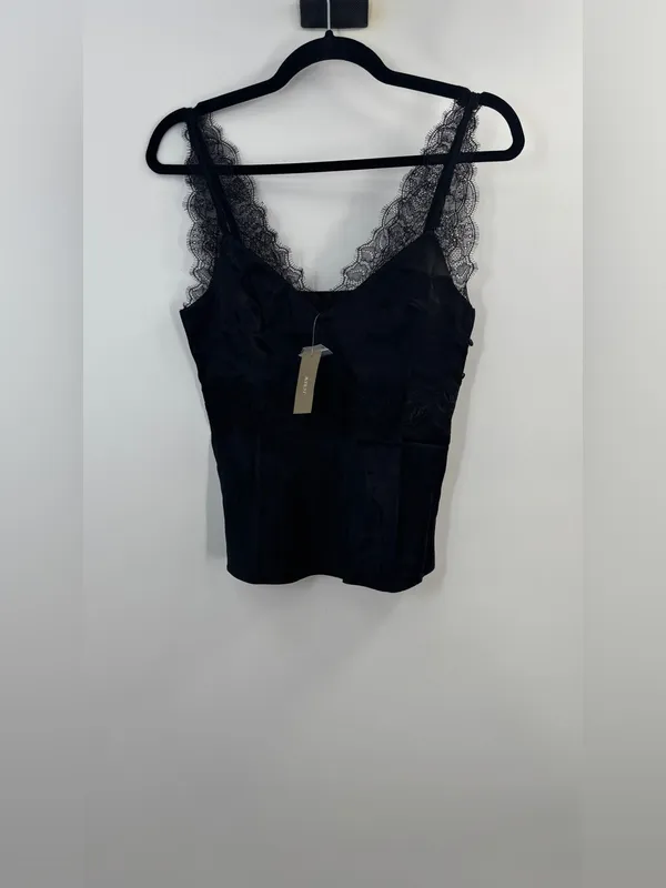 J.Crew Lace-trim tank top in luster charmeuse - Image 6