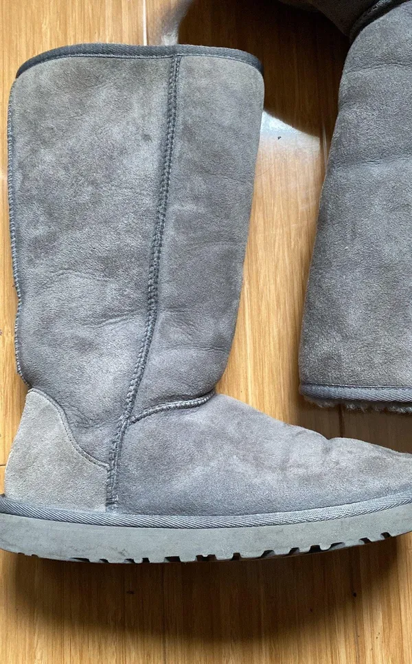 Tall Gray Classic Boots - Image 2