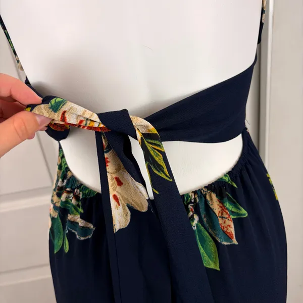 NLW high neck open back floral slit maxi dress - Image 10