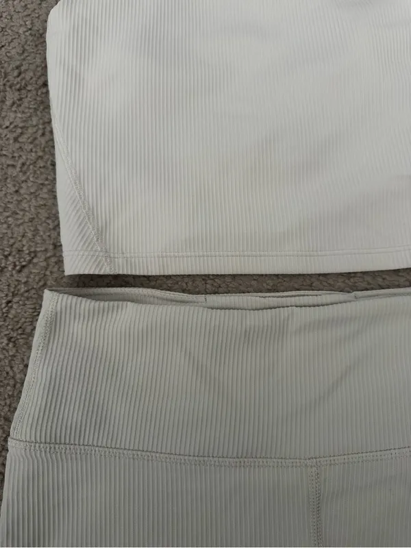 Ribbed Bike Short and Cropped Tank set - Image 2