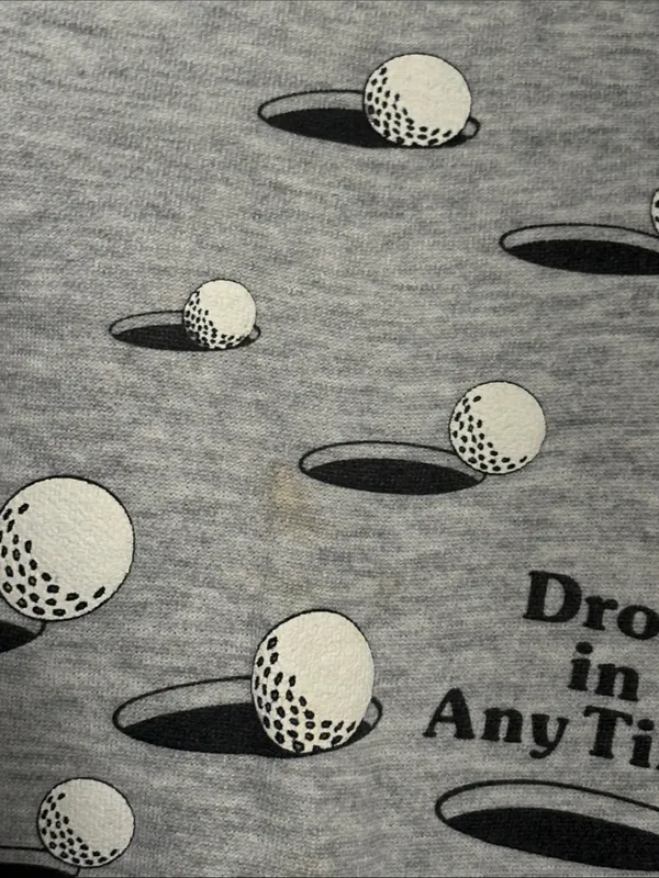 VINTAGE Golf Sweatshirt Medium Gray Crewneck Drop In Any Time! - Image 4