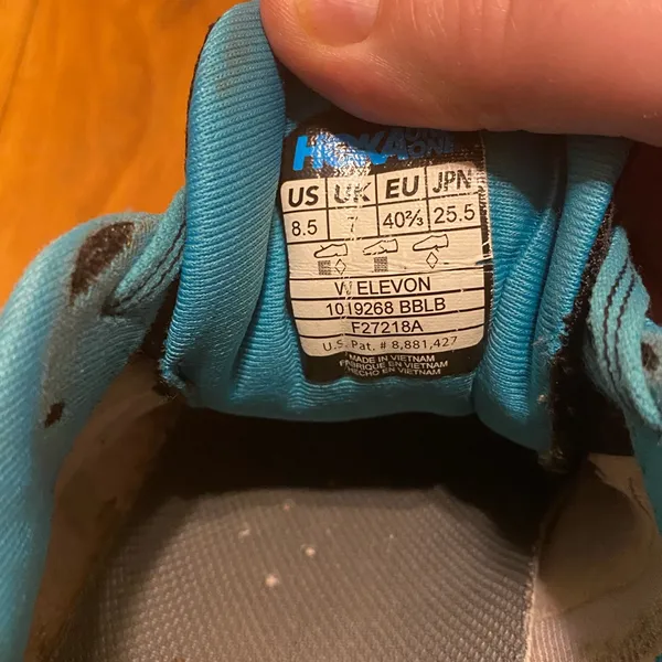 Women's‎ Hoka One One Elevon Road Running Shoes Bluebird Teal Gray Size 8.5 - Image 5