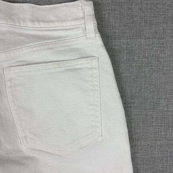 Gap Girlfriend Jeans Womens 25 White Mid Rise Relaxed Ankle Stretch Denim Casual - Image 12