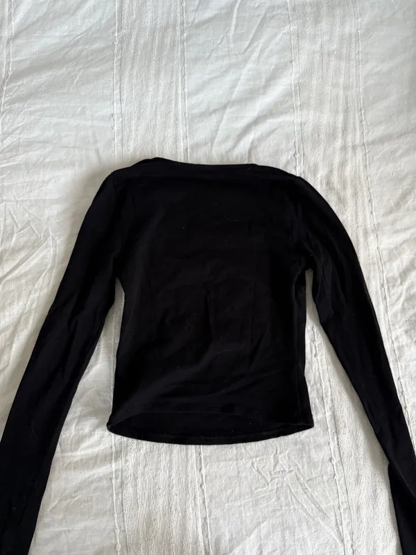 Garage black portia square neck long sleeve top - Image 3