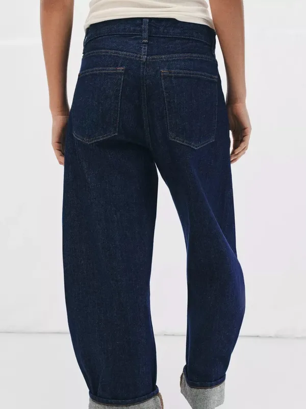 ZARA Wide-Leg Dark Blue Women’s Jeans - Image 3