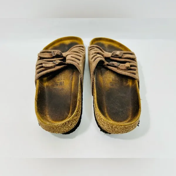 Birkenstock Grenada Soft Foodbed Brown Leather Sandals size 41 - Image 3