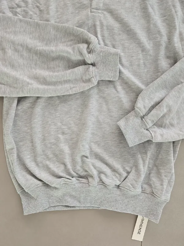 NWT! Commense Light Gray Minimalist Polo Sweatshirt Size XS - Image 5