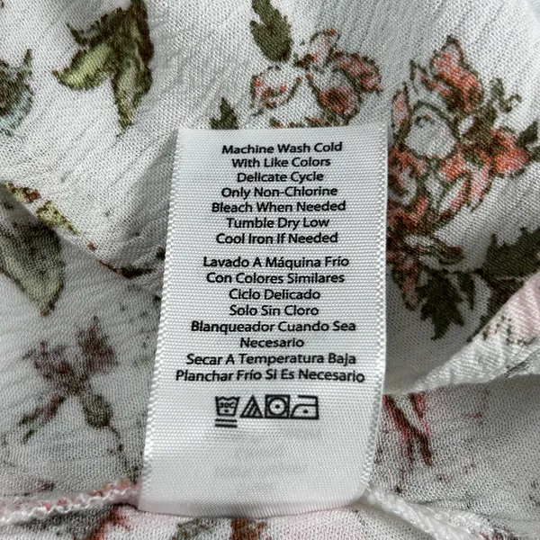 Frye Women’s Button Front Floral Gauze Sleeveless Midi Dress Romantic Size M - Image 15
