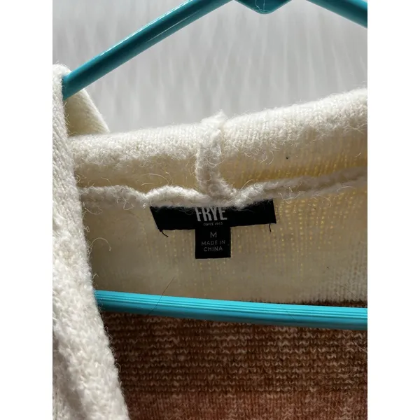 FRYE Women's Cozy Hooded Sweater Size‎ Medium Fair-Isle - Image 3