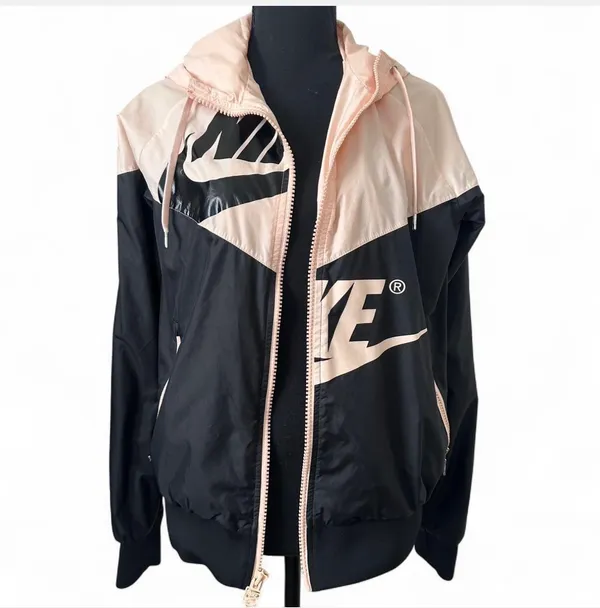 Nike pink and black windbreaker jacket size S - Image 2