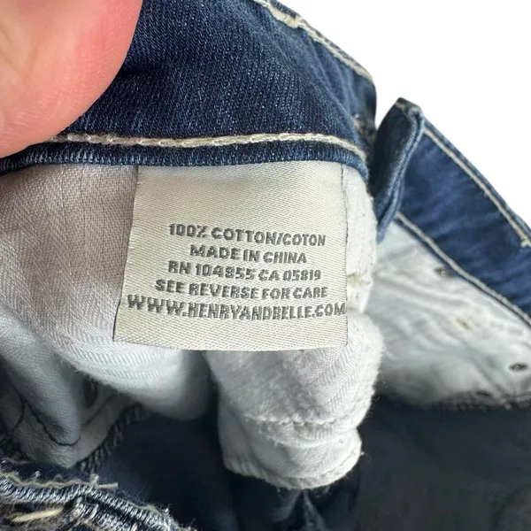 Henry & Belle Medium Wash 100% Cotton Low Rise‎ Boot Cut Jeans Pockets Size 27 - Image 8