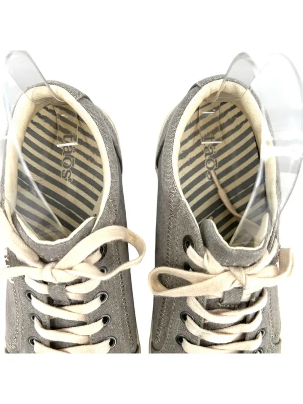 Taos Star Womens Canvas Lace-Up Sneakers Size 8.5 Gray Casual Comfortable Shoes - Image 4