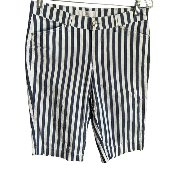 Dismero‎ Blue White Nautical Bermuda Shorts - Image 2