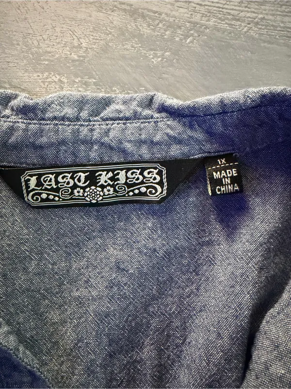 last kiss Blue Denim Shirt Dress‎ - Image 2