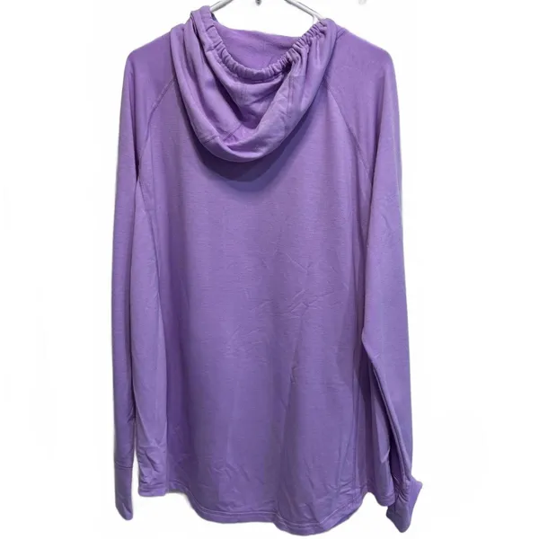Torrid Purple Everyday Fleece Long Sleeve Active Hoodie Sweatshirt Plus Size 3X - Image 4
