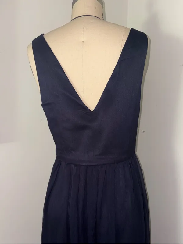 BHLDN Navy Kia Dress Size Medium - Image 8