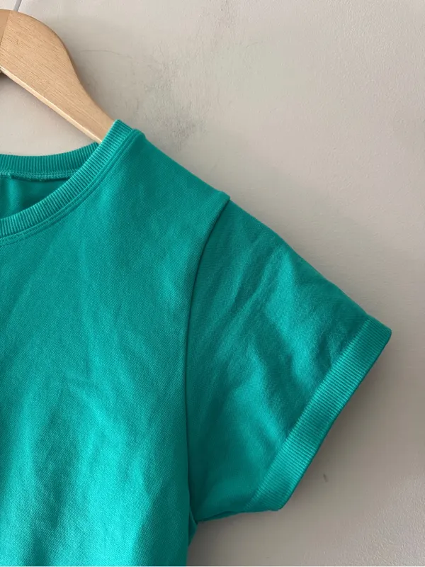 Aerie Offline Sidewalk Seamless Turquoise Crop‎ Top - Image 2