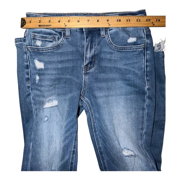 Altar'd State Womens Medium Wash Distressed Skinny Jeans, Size 26 - Image 6