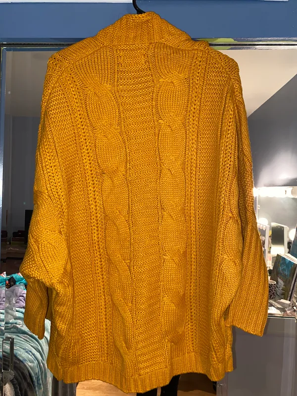 LA Hearts Yellow Knitted Cardigan - Image 5