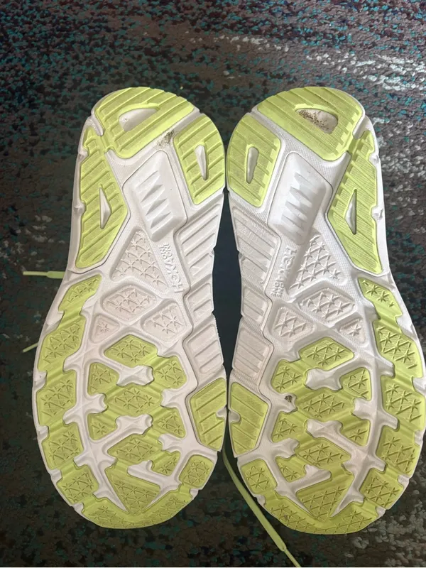 Hoka One One Women's Pale Blue Running Sneakers with Lime Accents - Image 11