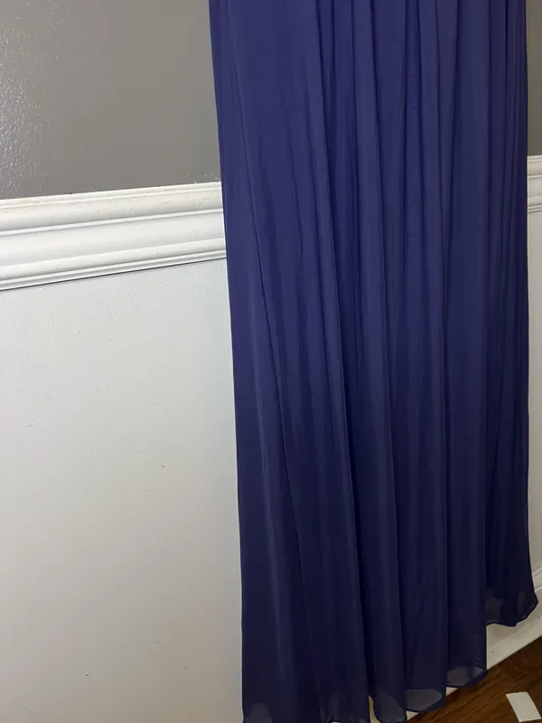 Sherri Hill Dress Womens 8 Blue Lace Illusion Bodice Open Back Maxi Formal Prom - Image 8
