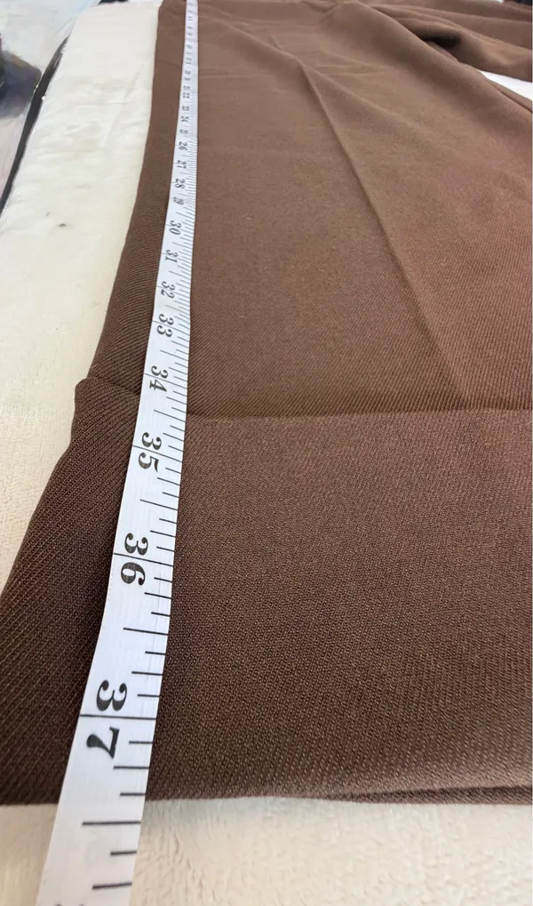 Women's LOFT Brown Cuffed Dress Pants - Image 3