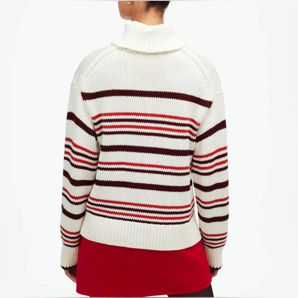Madewell Cotton Striped Turtleneck Sweater *Flawed* - Image 3