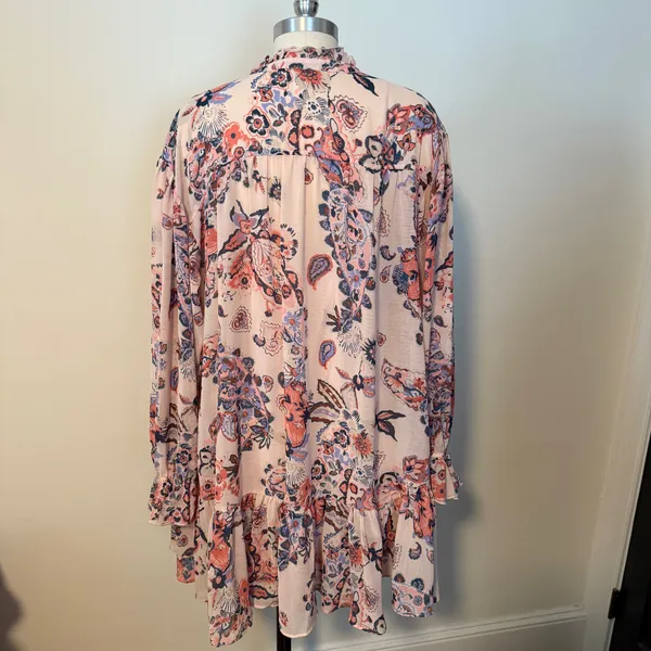NWT Free People Pink Floral Mini Dress - Image 2