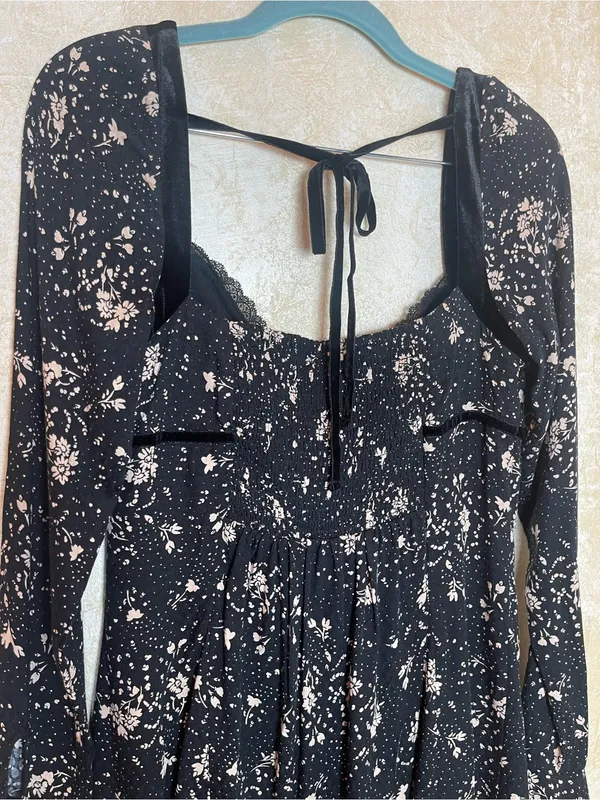 Free People Tess Mini Babydoll Dress Viscose CottageCore Country Village Sz M - Image 14