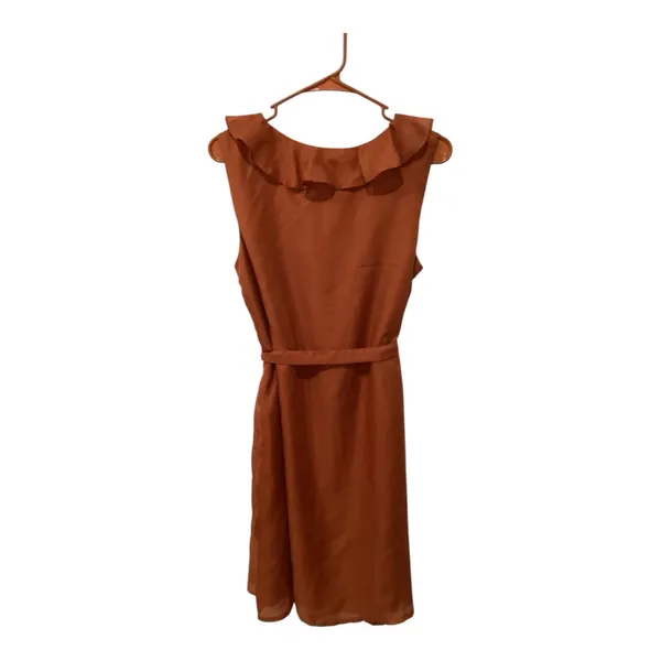 Merona Terracotta Ruffled Midi Dress - Image 3