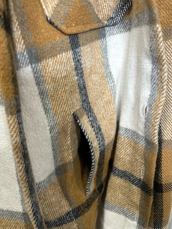 Amazon Button Down Plaid Shacket - Image 3