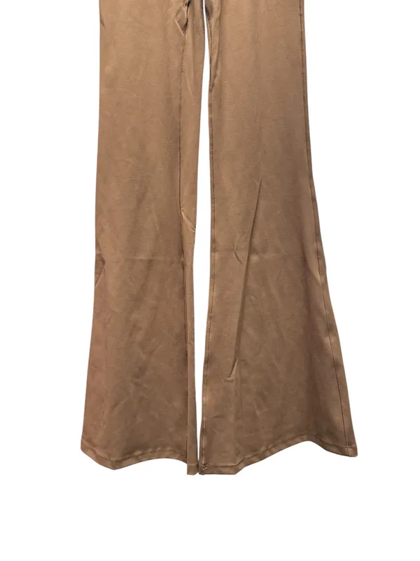Halara Flex DayStretch Casual Work Pants Brown Mid Rise Wide Side Zipper XS NWT - Image 2