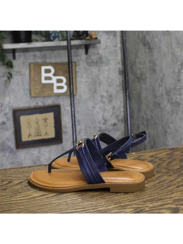 NWT Tommy Hilfiger Womens Cruman Emblem Sandals TWCRUMAN Dark Blue 6.5M - Image 9