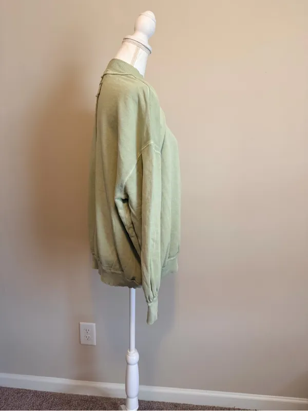 Free People Green Palm Springs Pullover oversized woman's size XS NWOT - Image 6