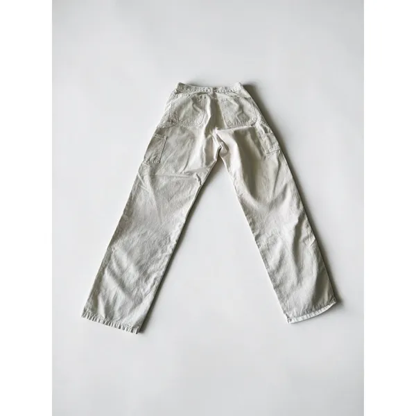 J. Galt Shanghai Off White Cream Carpenter Pants High Waisted Straight Leg Sz S - Image 3