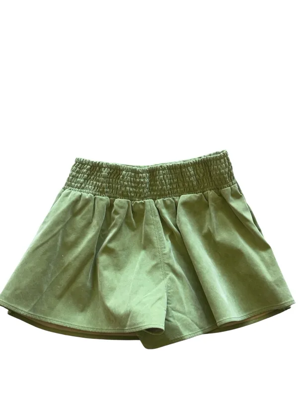 NWOT FREE PEOPLE X We The Free Paradise Found Suede Skort Going Green pocket XS - Image 11