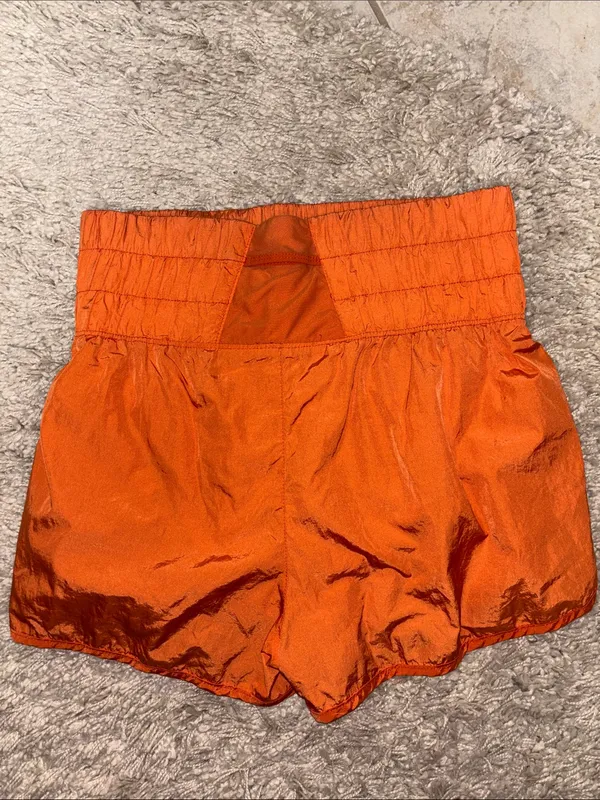 Free People Movement Orange “The Way Home” Shorts - Image 6