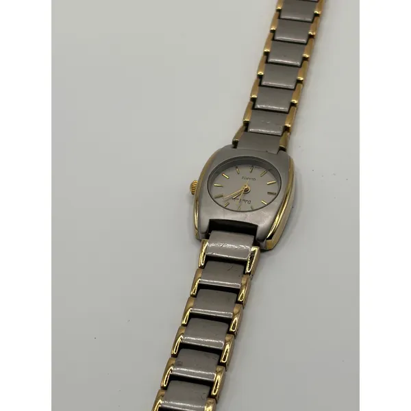 Delta Burke Rectangular Dial Two-Tone Quartz Watch Gold Silver Stainless Steel‎ - Image 5