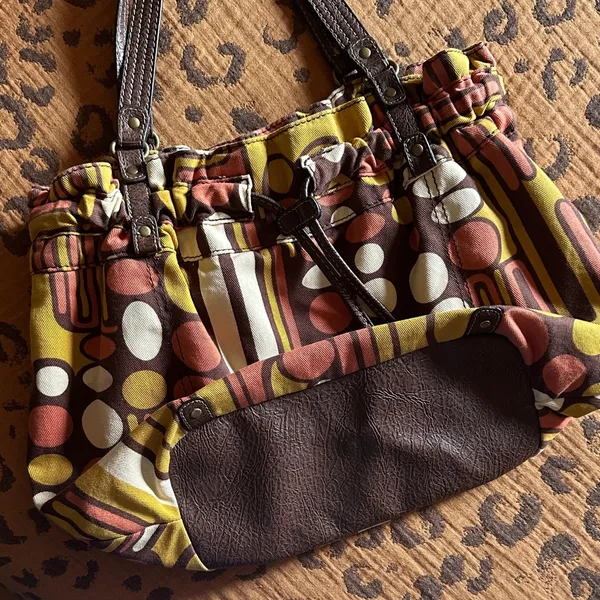 Stylish Multicolor Women's Tote Bag Yellow - Image 3