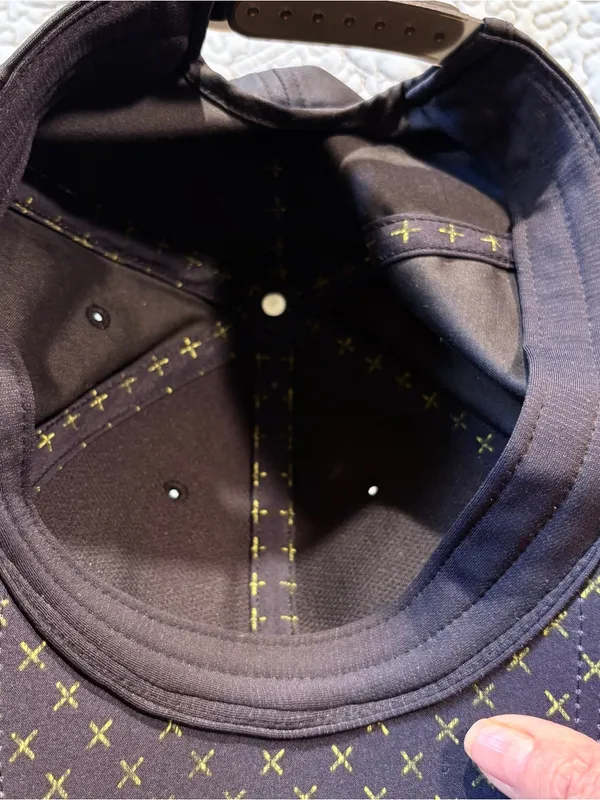 Lululemon Black Adjustable Performance Cap Tonal X Pattern Underbrim 💛 - Image 8