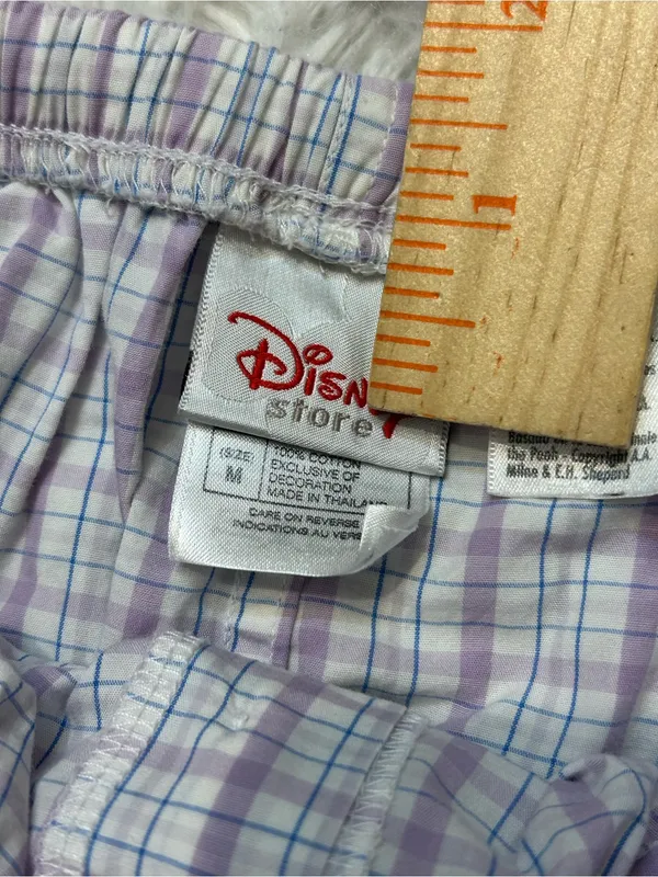 Disney vintage purple plaid Winnie the Pooh pajama lounge pants woman’s medium - Image 7