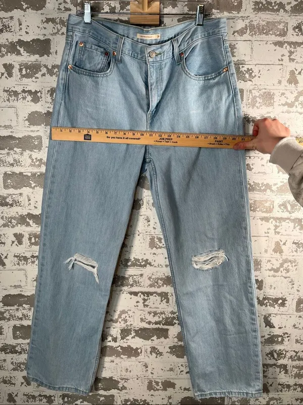 Levi’s | low pro straight 31 light washed denim jeans distressed - Image 5